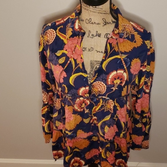 Anthropologie Tops - Anthropologie Jaase Floral Print Flowy Top